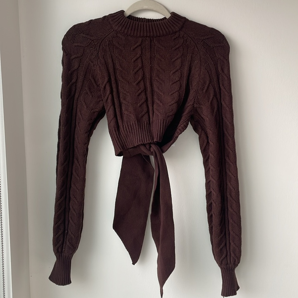 Camila Coelho Safaa Sweater in Chocolate